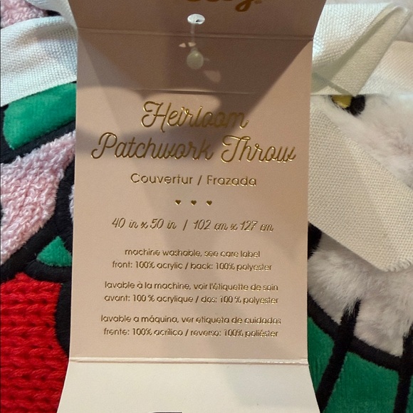 Pottery Barn Teen Hello Kitty Red Green Pink Throw Blanket - Picture 8 of 9